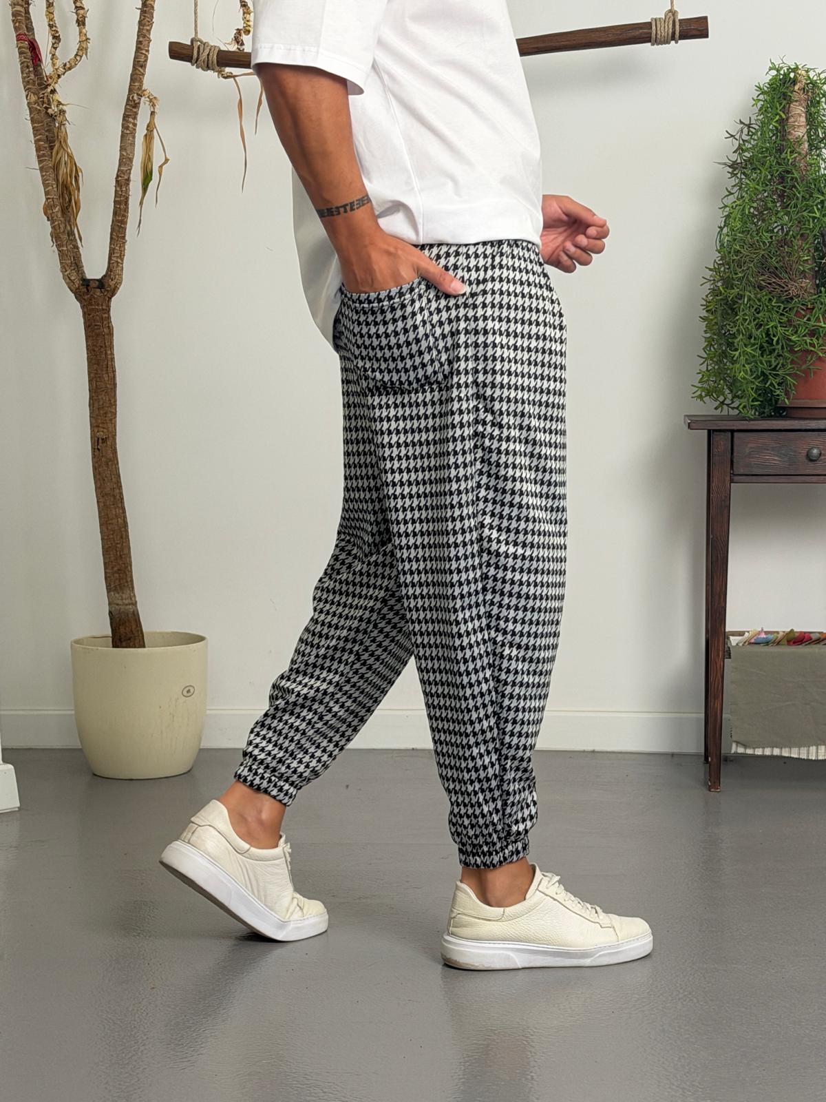 BAGRA™ – Houndstooth Baggy Street Pants