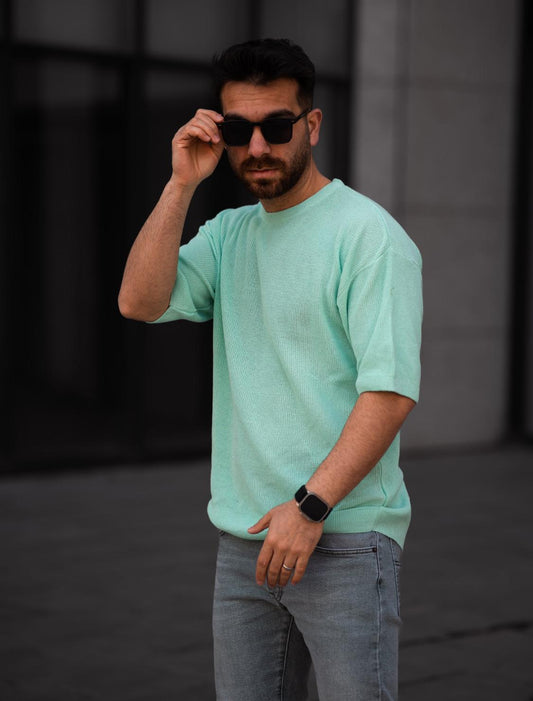 Тениска от памучна плетка