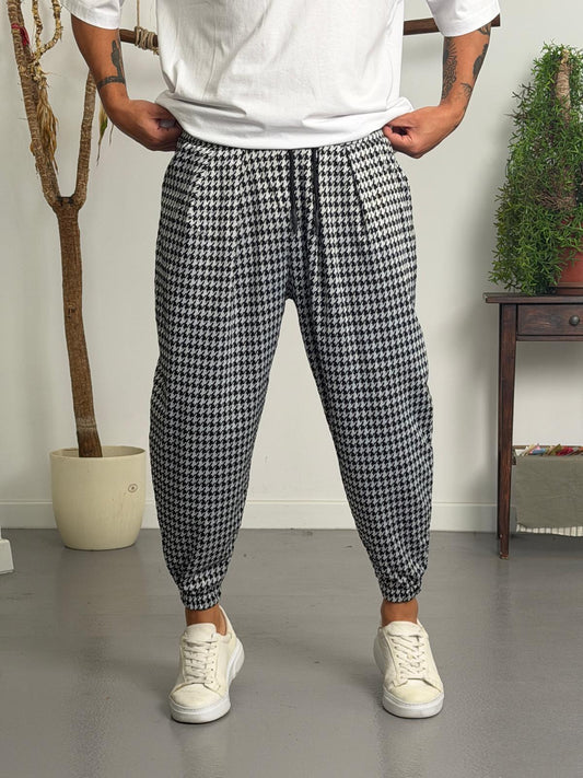 BAGRA™ – Houndstooth Baggy Street Pants