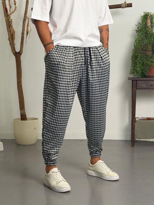 BAGRA™ – Houndstooth Baggy Street Pants