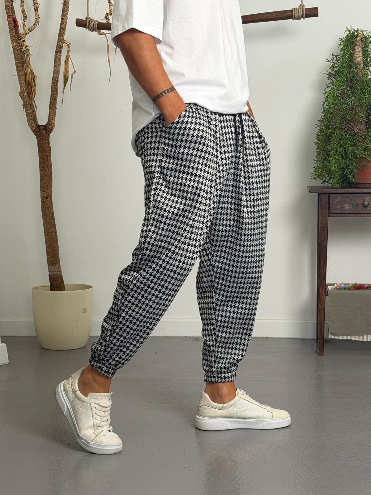 BAGRA™ – Houndstooth Baggy Street Pants