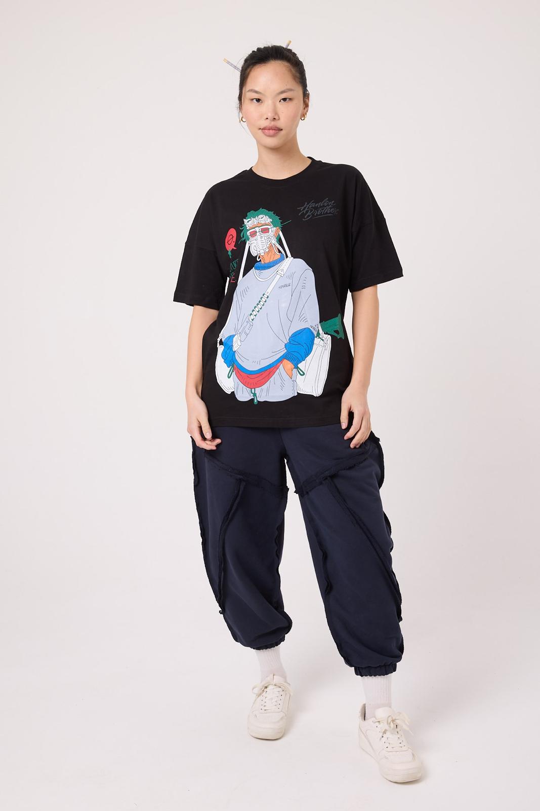 Panic Mask Oversize Tee Lady WH
