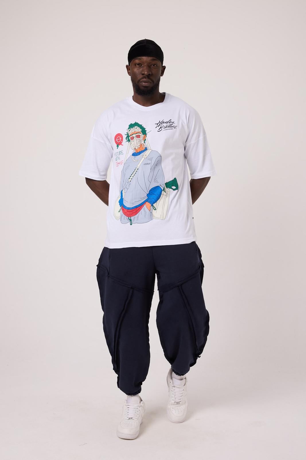 Panic Mask Oversize Tee Lady WH