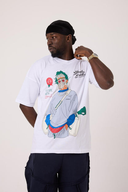 Panic Mask Oversize Tee Lady WH