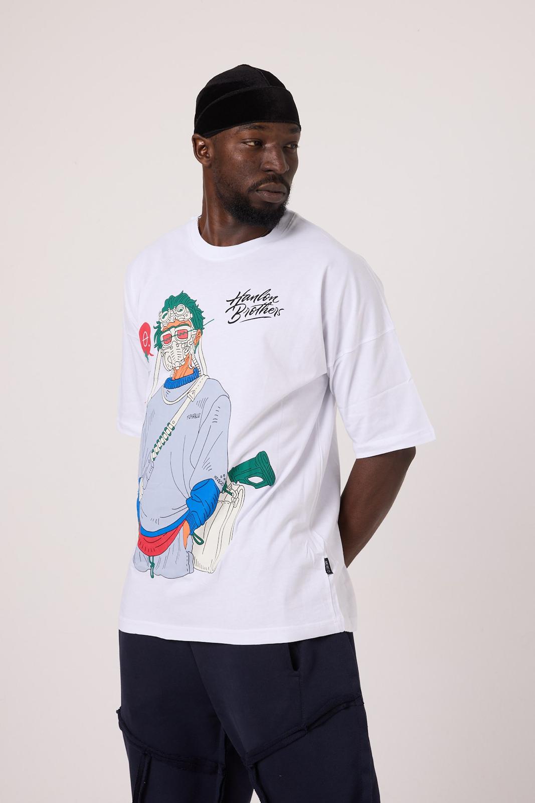 Panic Mask Oversize Tee Lady WH