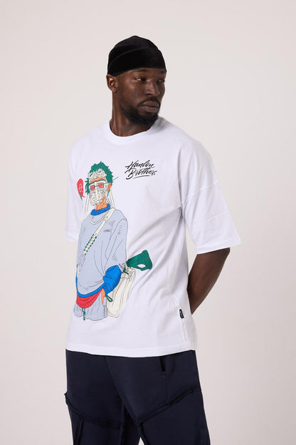 Panic Mask Oversize Tee Lady WH