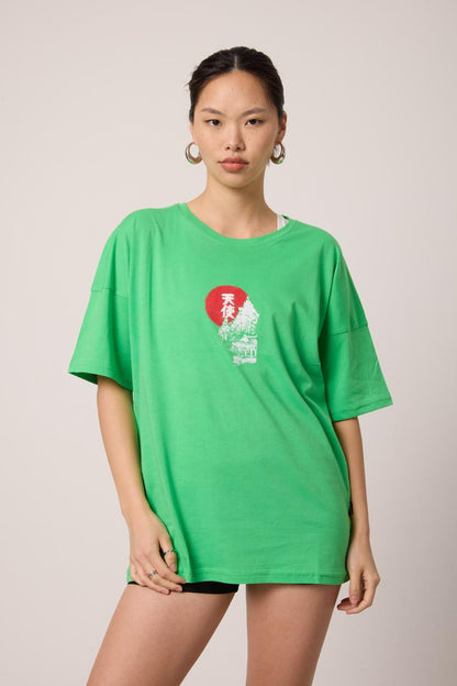 Tokyo Skyline Oversize Tee Lady GR