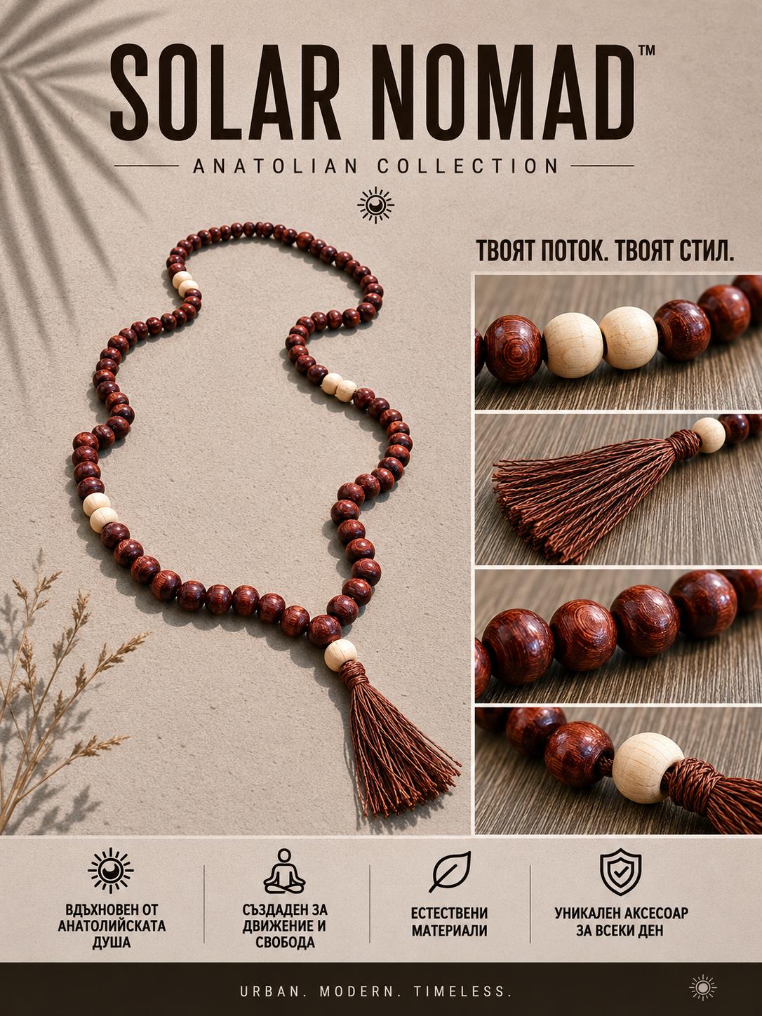 Solar Nomad Crimson Earth Necklace