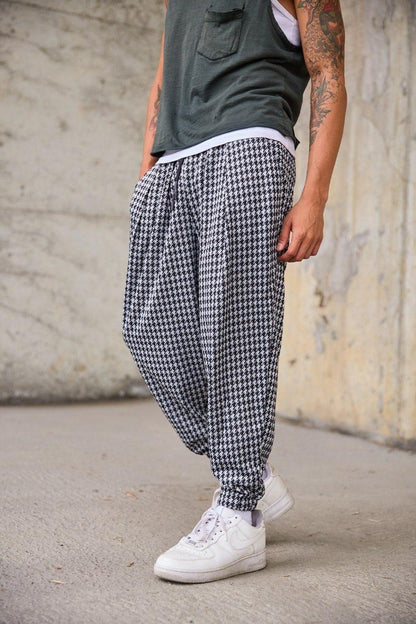 BAGRA™ – Houndstooth Baggy Street Pants