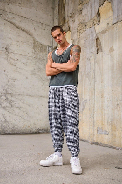 BAGRA™ – Houndstooth Baggy Street Pants