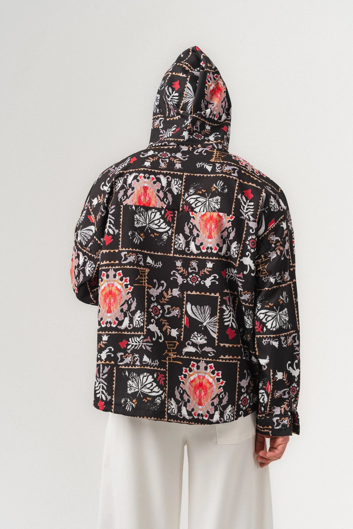 INK RIOT — Oversized Hooded Shirt