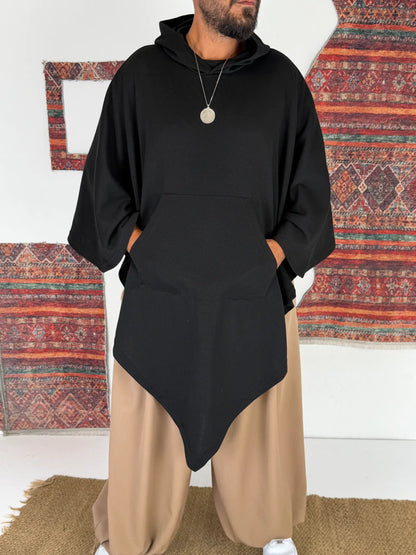 BLACK NOMAD™ – Oversized Hooded Streetwear Poncho