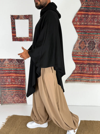 BLACK NOMAD™ – Oversized Hooded Streetwear Poncho