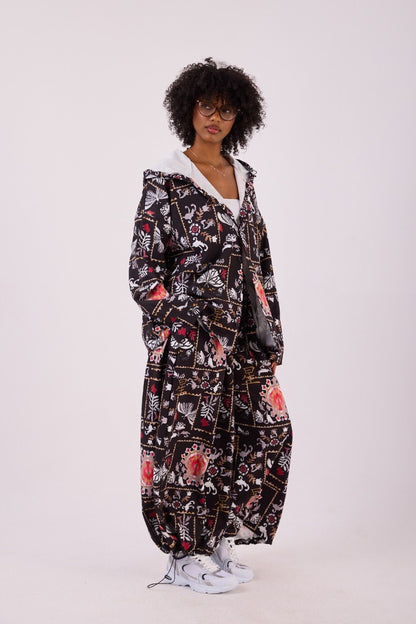 INK RIOT — Oversized Hooded Shirt
