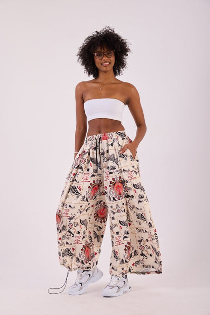 INK RIOT — Wide Leg Pants