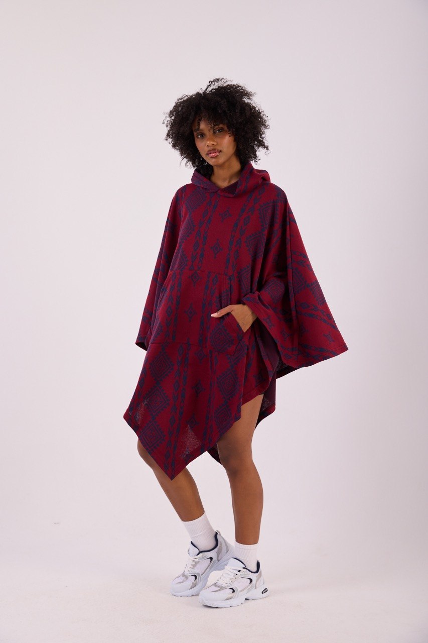 RED NOMAD™ Lady– Oversized Hooded Streetwear Poncho