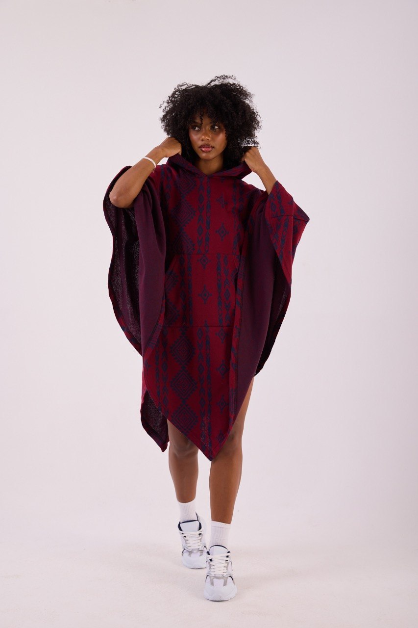 RED NOMAD™ Lady– Oversized Hooded Streetwear Poncho