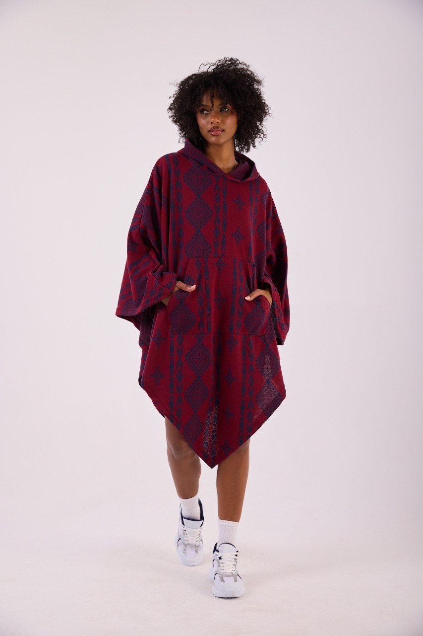 RED NOMAD™ Lady– Oversized Hooded Streetwear Poncho