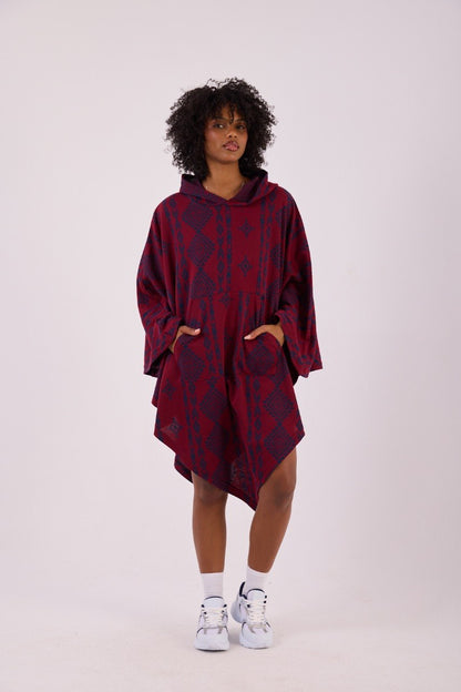 RED NOMAD™ Lady– Oversized Hooded Streetwear Poncho