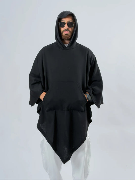 BLACK NOMAD™ – Oversized Hooded Streetwear Poncho
