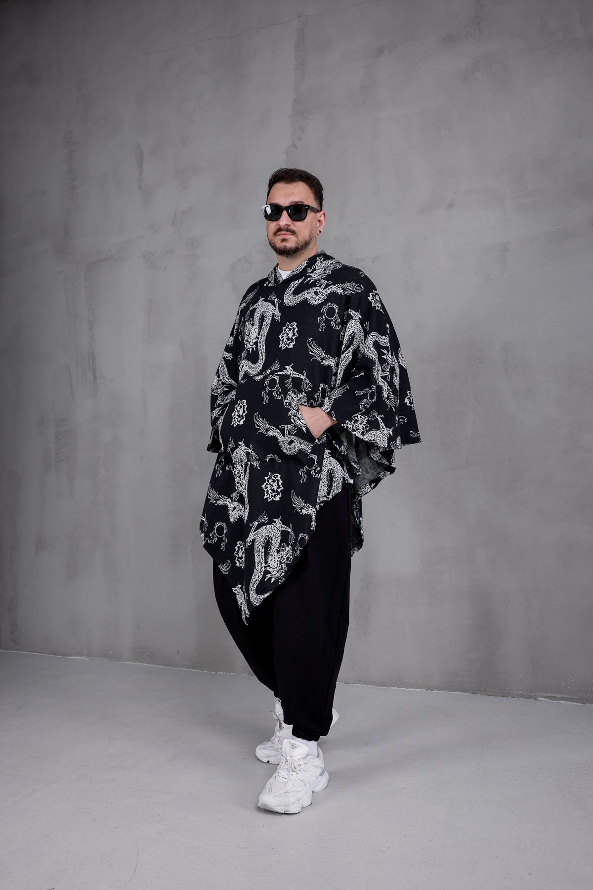 DRAGON SHADE™ – Oversized Hooded Streetwear Poncho