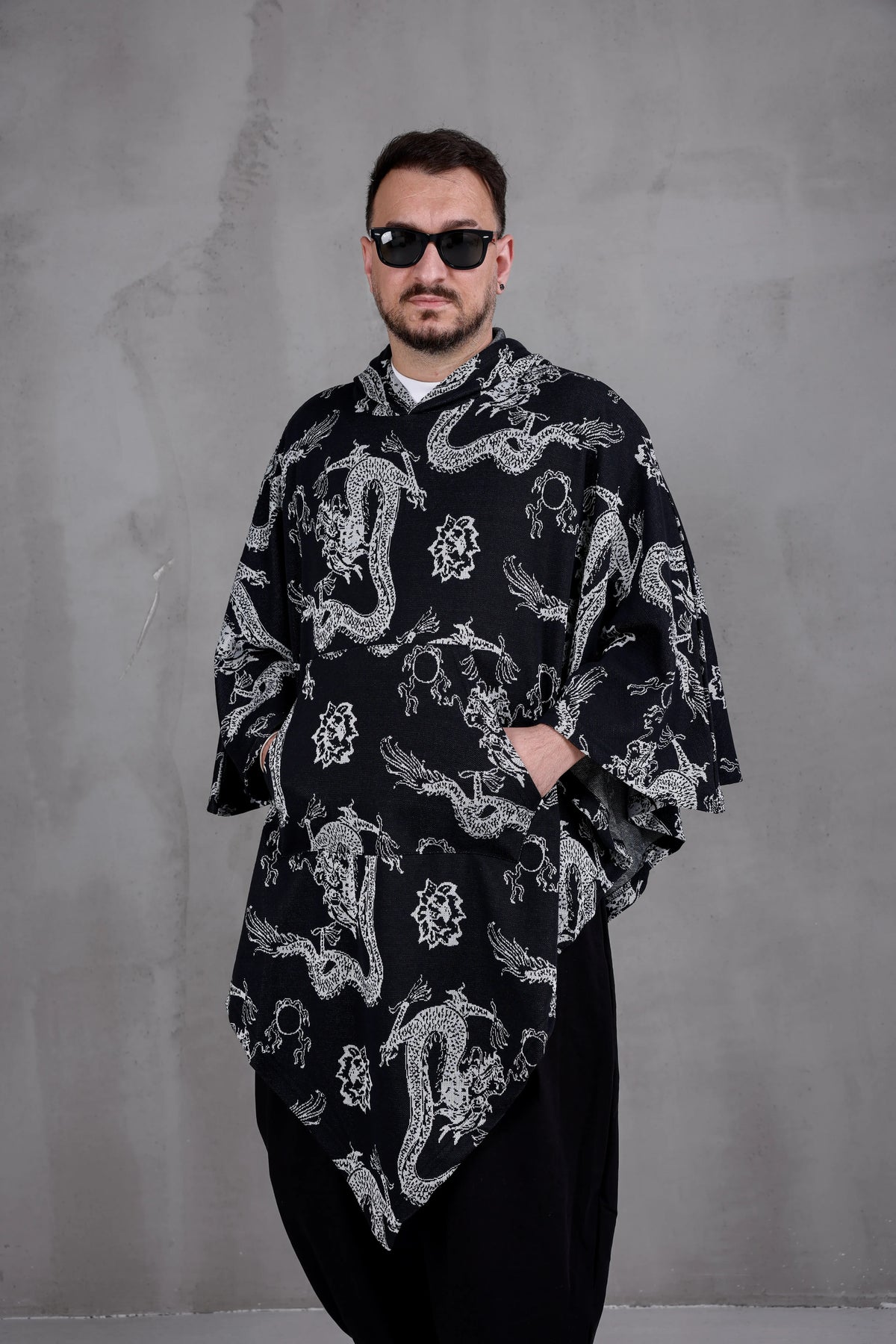 DRAGON SHADE™ – Oversized Hooded Streetwear Poncho