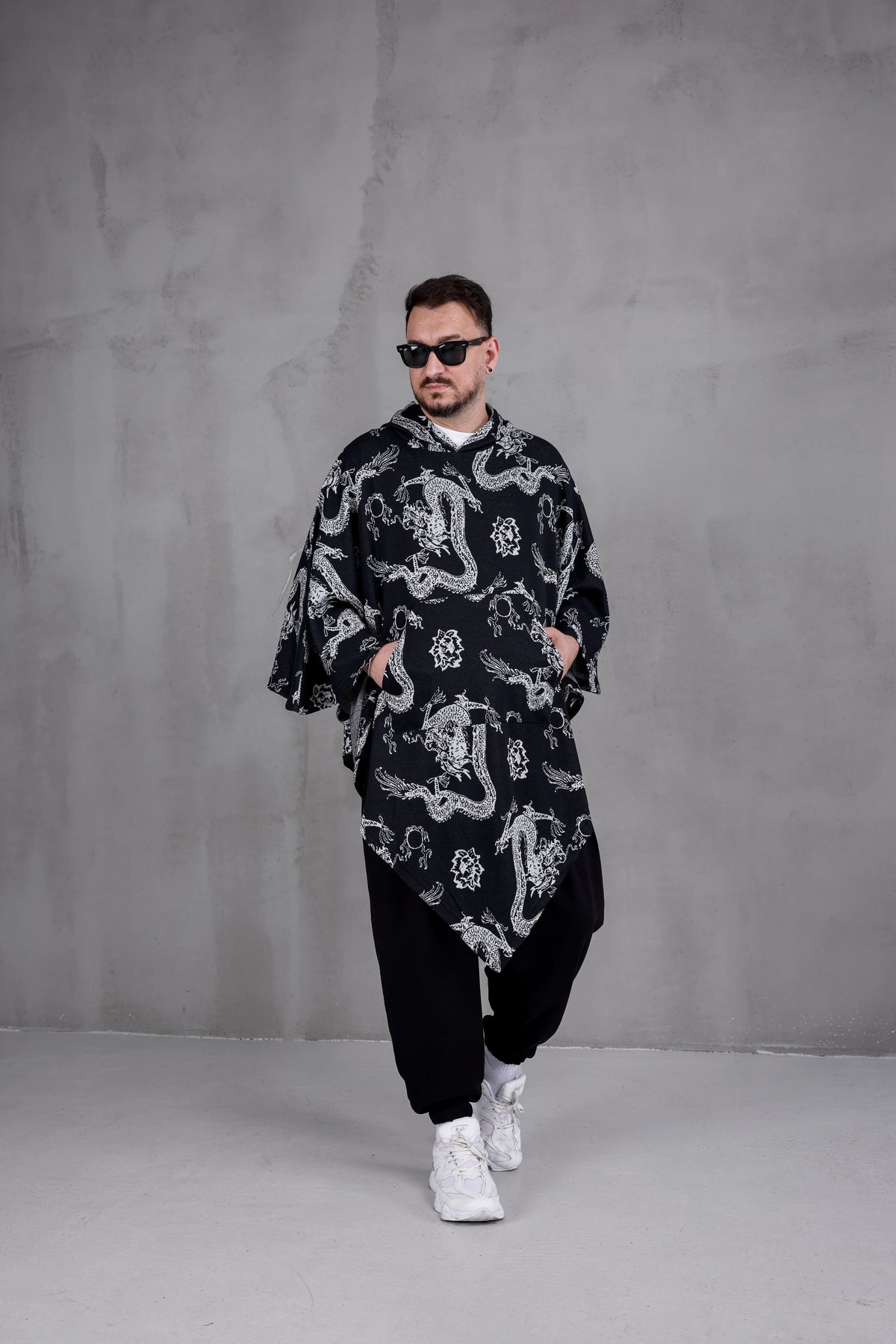 DRAGON SHADE™ – Oversized Hooded Streetwear Poncho