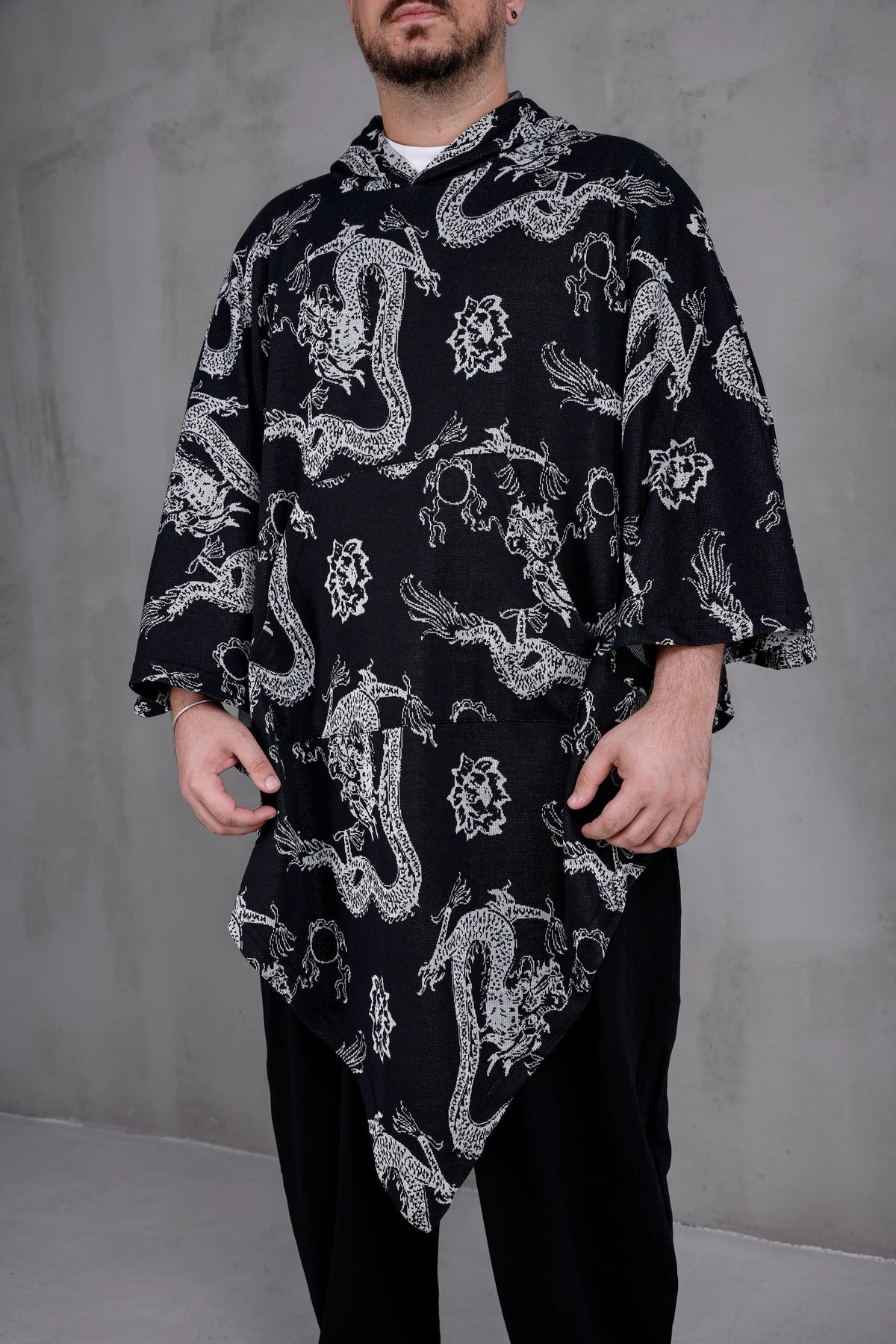 DRAGON SHADE™ – Oversized Hooded Streetwear Poncho
