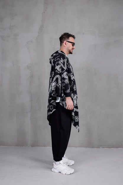 DRAGON SHADE™ – Oversized Hooded Streetwear Poncho