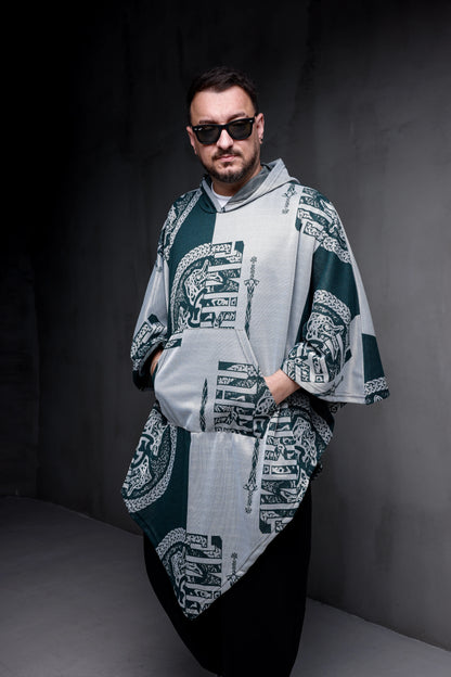 NORDIC NOMAD™ – Oversized Hooded Streetwear Poncho