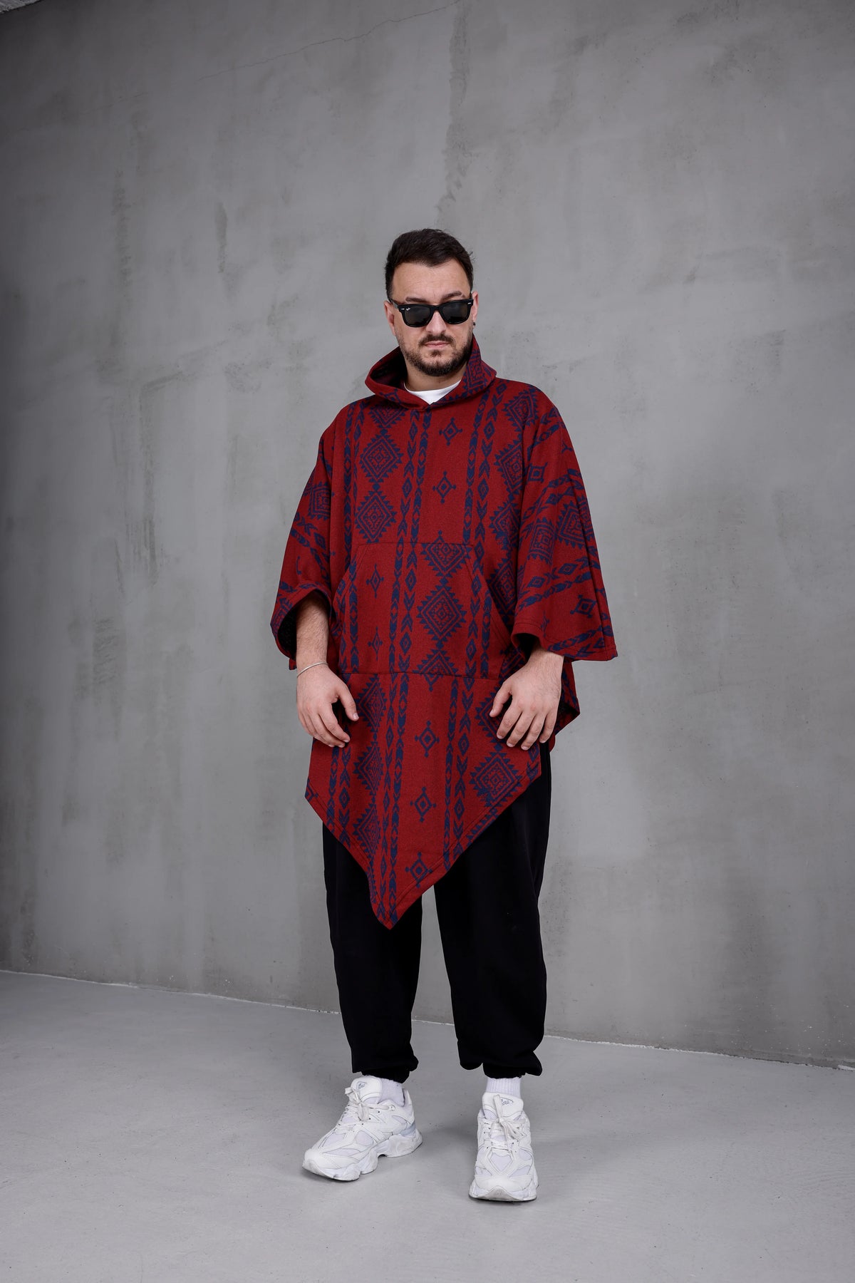 RED NOMAD™ – Oversized Hooded Streetwear Poncho